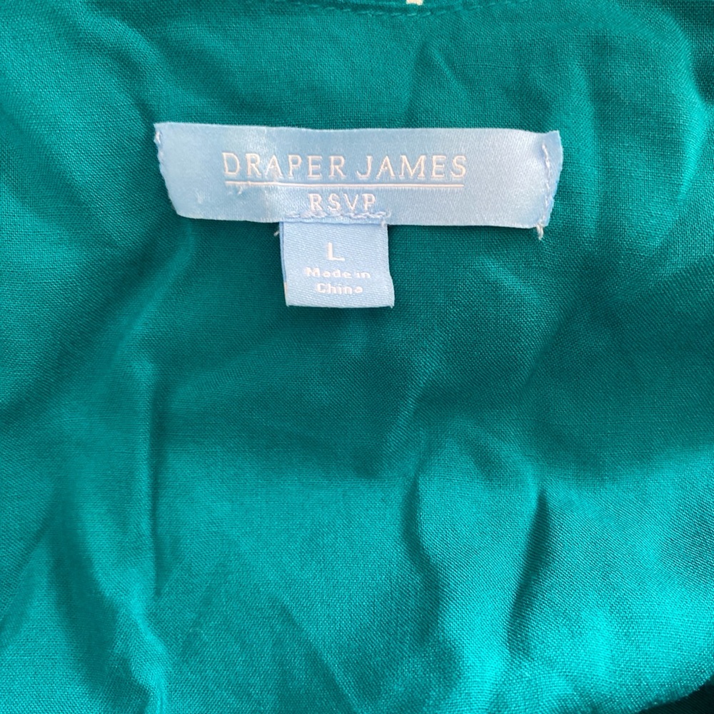 ❌SOLD❌DRAPER JAMES LARGE WRAP DRESS FLORAL BLUE PINK POCKETS - Picture 5 of 5